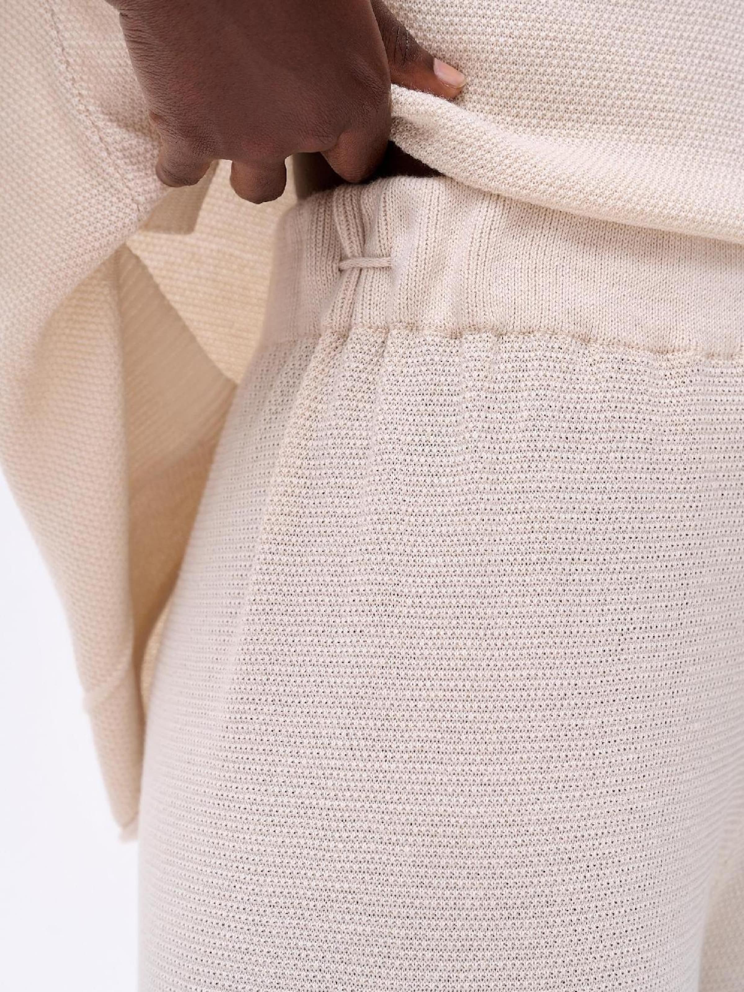 Blue Shadow Regular Pants in Beige