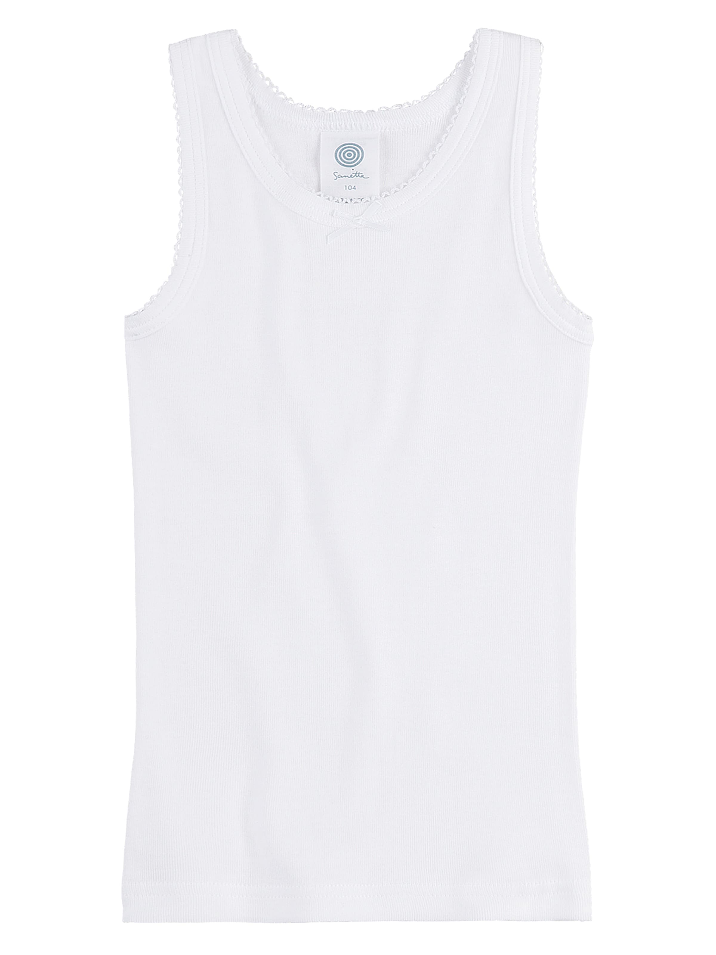 Maglietta intima di Sanetta in bianco: frontale