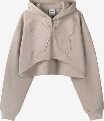 Bershka Sweatjacke in Grau: predná strana