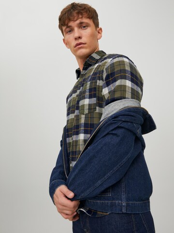 žalia JACK & JONES Standartinis modelis Marškiniai 'Owen'