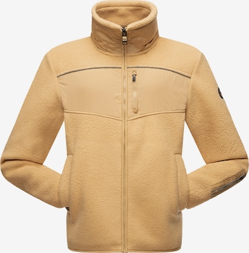 STONE HARBOUR Athletic Fleece Jacket in Beige