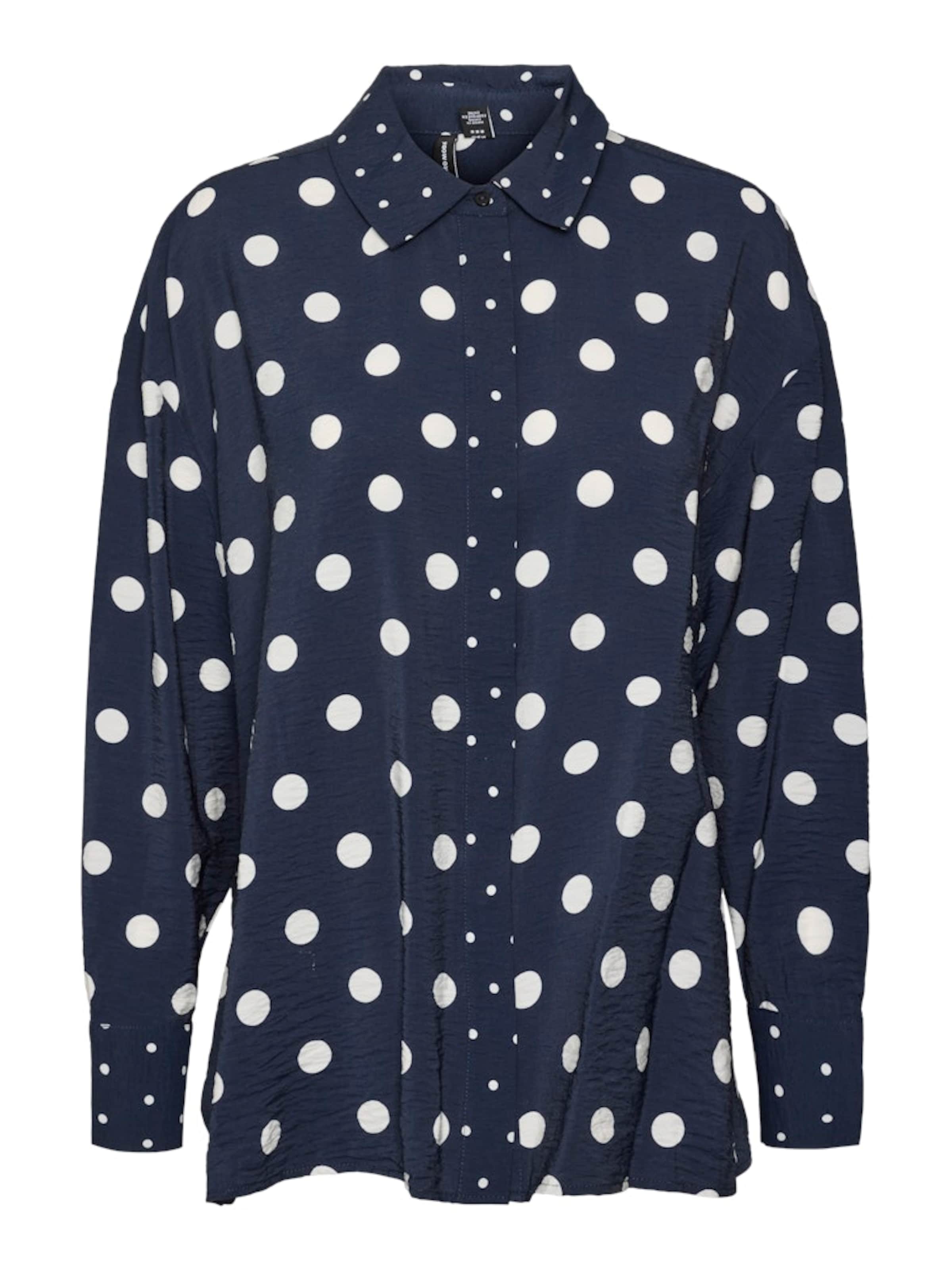 VERO MODA Μπλούζα σε μπλε μαρέν / λευκό, Άποψη προϊόντος