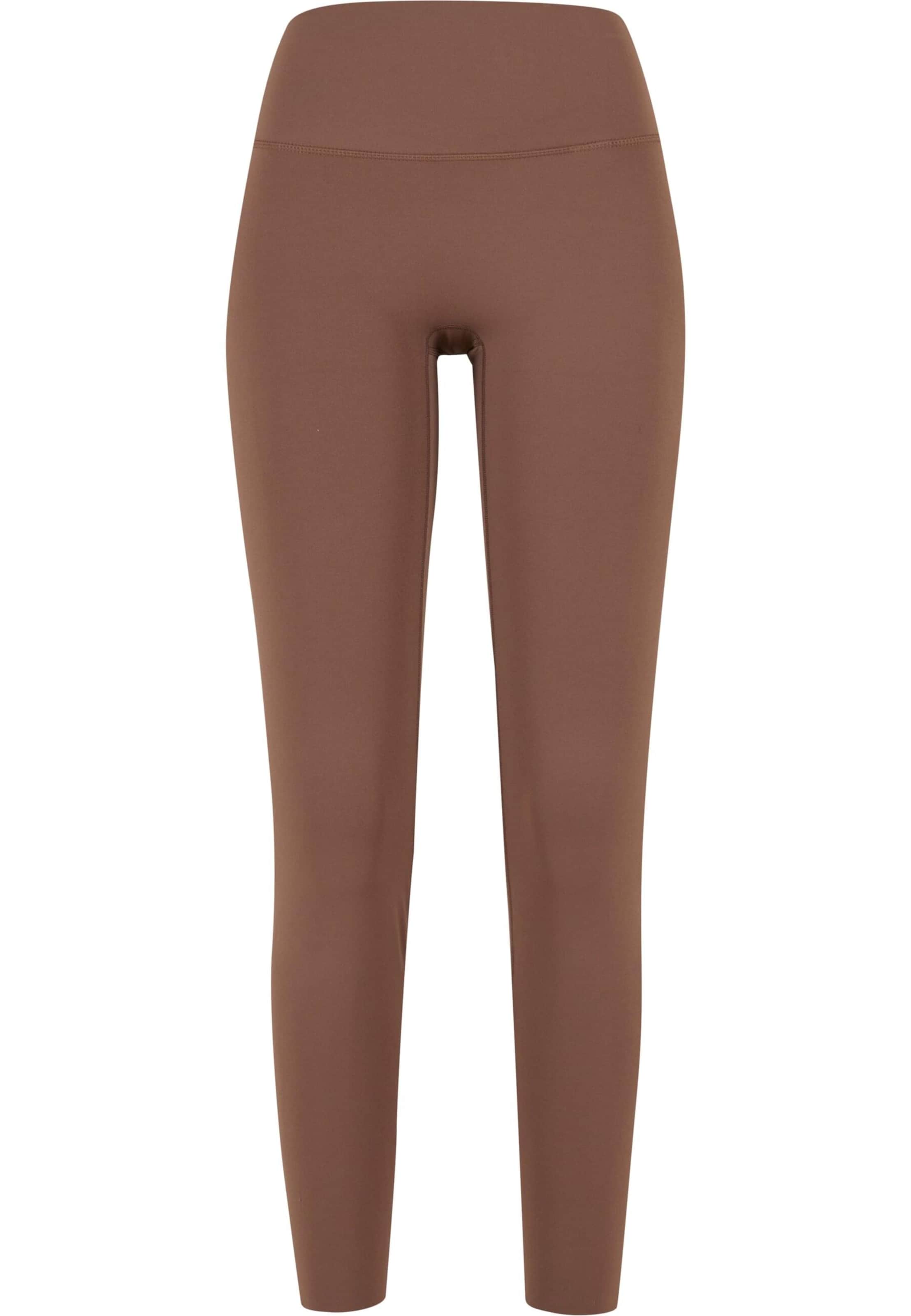 Urban Classics Skinny Legíny – hnědá: přední strana