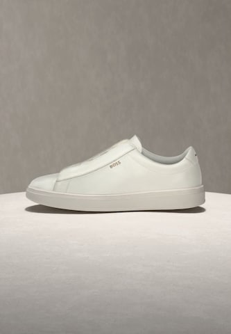 BOSS - Zapatillas deportivas bajas 'Kieran' en blanco: lado