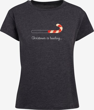 Maglietta 'Christmas Loading' di Merchcode in grigio: frontale