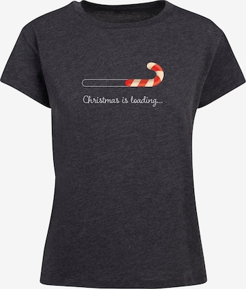 Merchcode Shirt 'Christmas Loading' in Grijs: voorkant