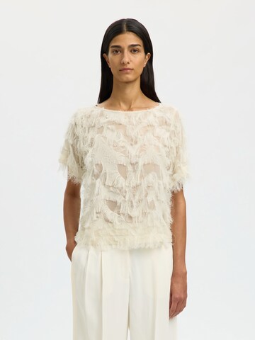 SELECTED Pusero 'SLFMyline' värissä valkoinen: etupuoli