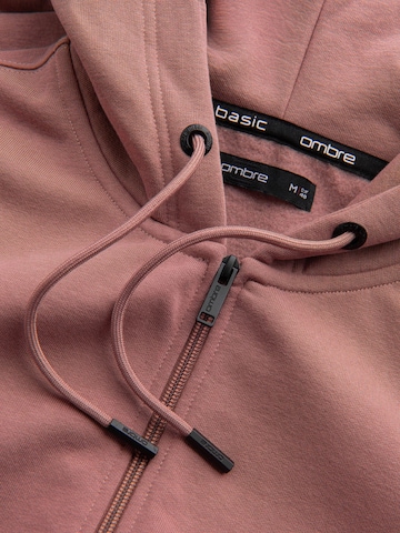 Ombre Sweat jacket in Pink
