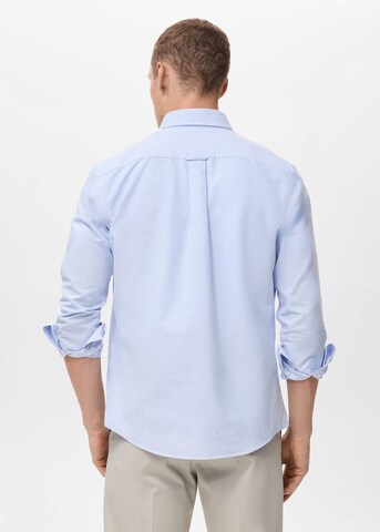 MANGO MAN Regular fit Button Up Shirt 'Oxford' in Blue