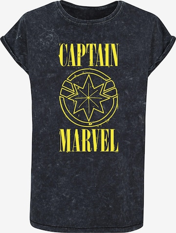 ABSOLUTE CULT T-Shirt 'Captain Marvel - Grunge' in Schwarz: predná strana