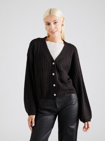 VERO MODA Knit cardigan 'VMELYA' in Black: front