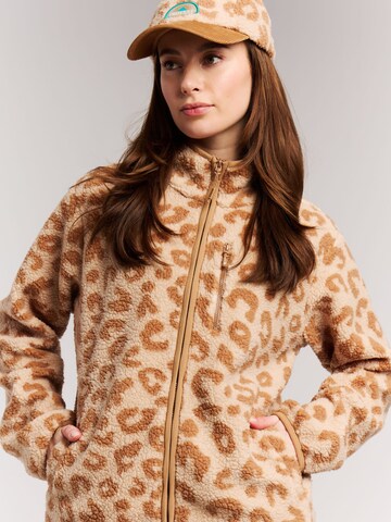 PROTEST Fleece jas 'PRTWiba' in Bruin