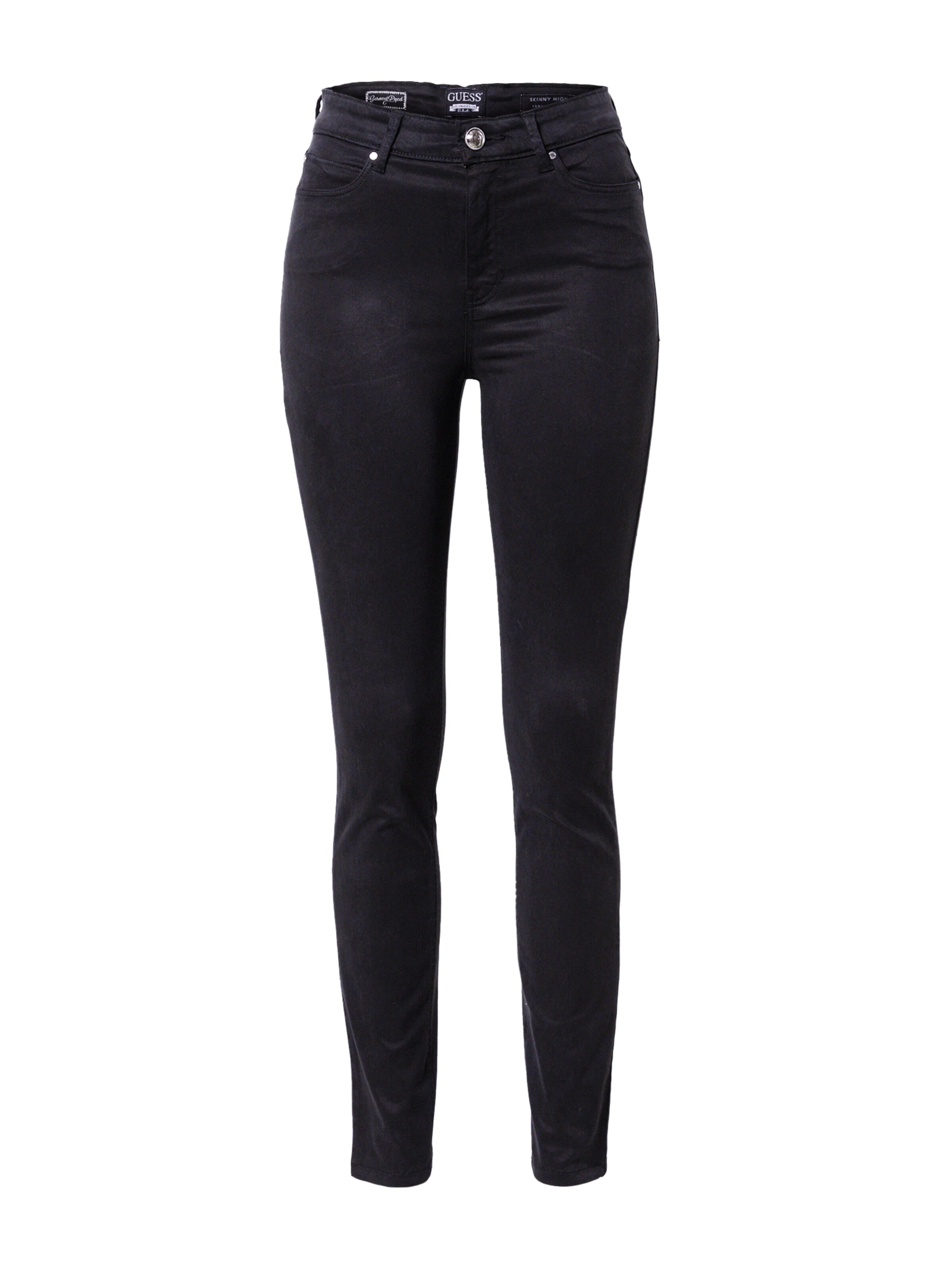 GUESS - Skinny Calças em preto: frente