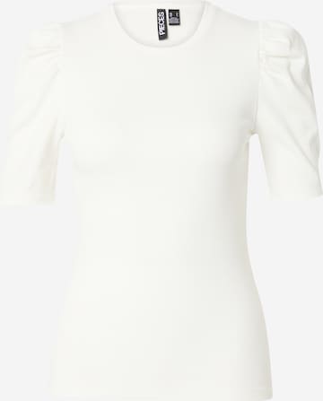 T-shirt 'JANNA' PIECES en blanc : devant