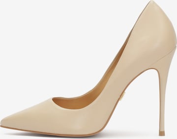 Kazar - Zapatos con plataforma en beige: frente