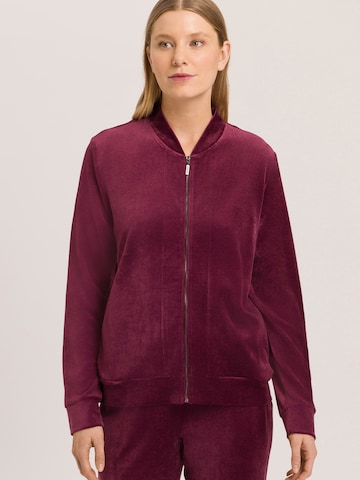 Hanro Zip-Up Hoodie ' Favourites ' in Red: front