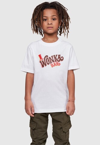 ABSOLUTE CULT Shirt 'Willy Wonka - Bar' in White: front
