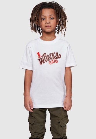 ABSOLUTE CULT Shirt 'Willy Wonka - Bar' in Wit: voorkant