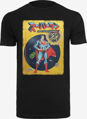 F4NT4STIC T-Shirt 'Superman International Cover -BLK' in Schwarz: predná strana