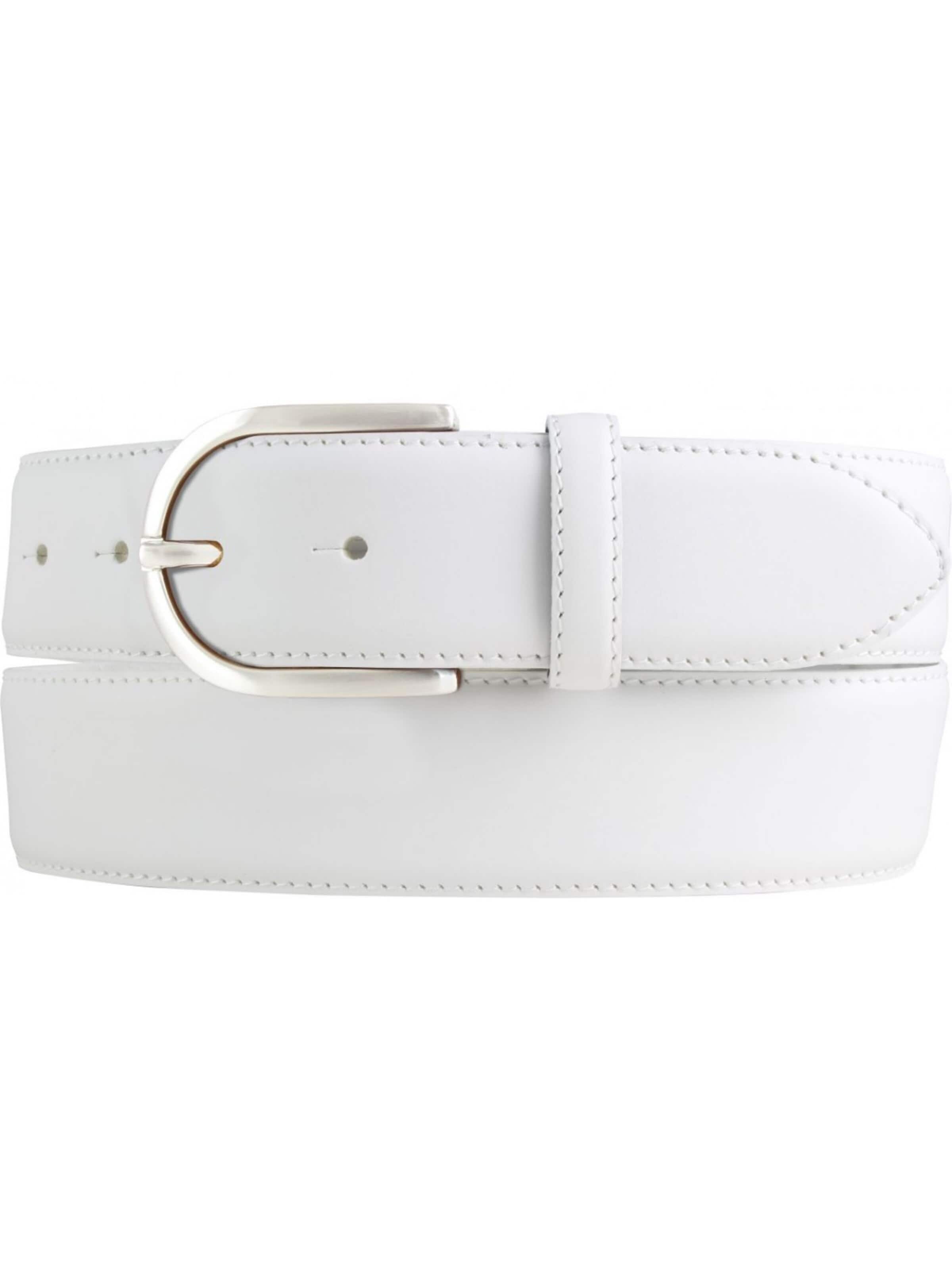 BELTINGER Belt 'Marco' in White: front