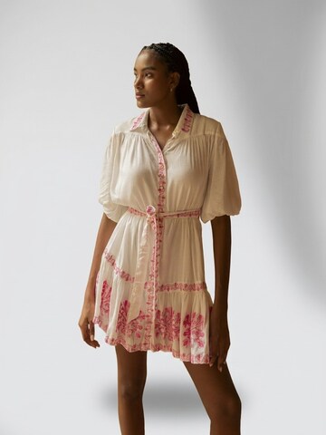 Miss June Blousejurk 'Robe Courte Alessia' in Roze