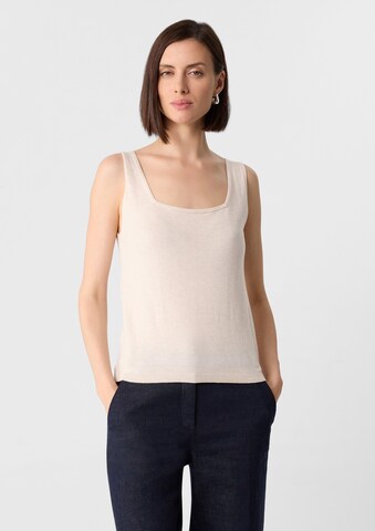 COMMA Gebreide top in Beige: voorkant