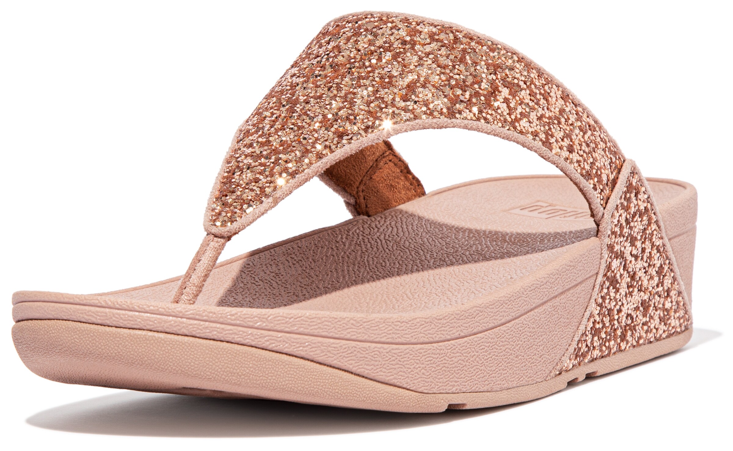 FitFlop T-Bar Sandals in Pink: front