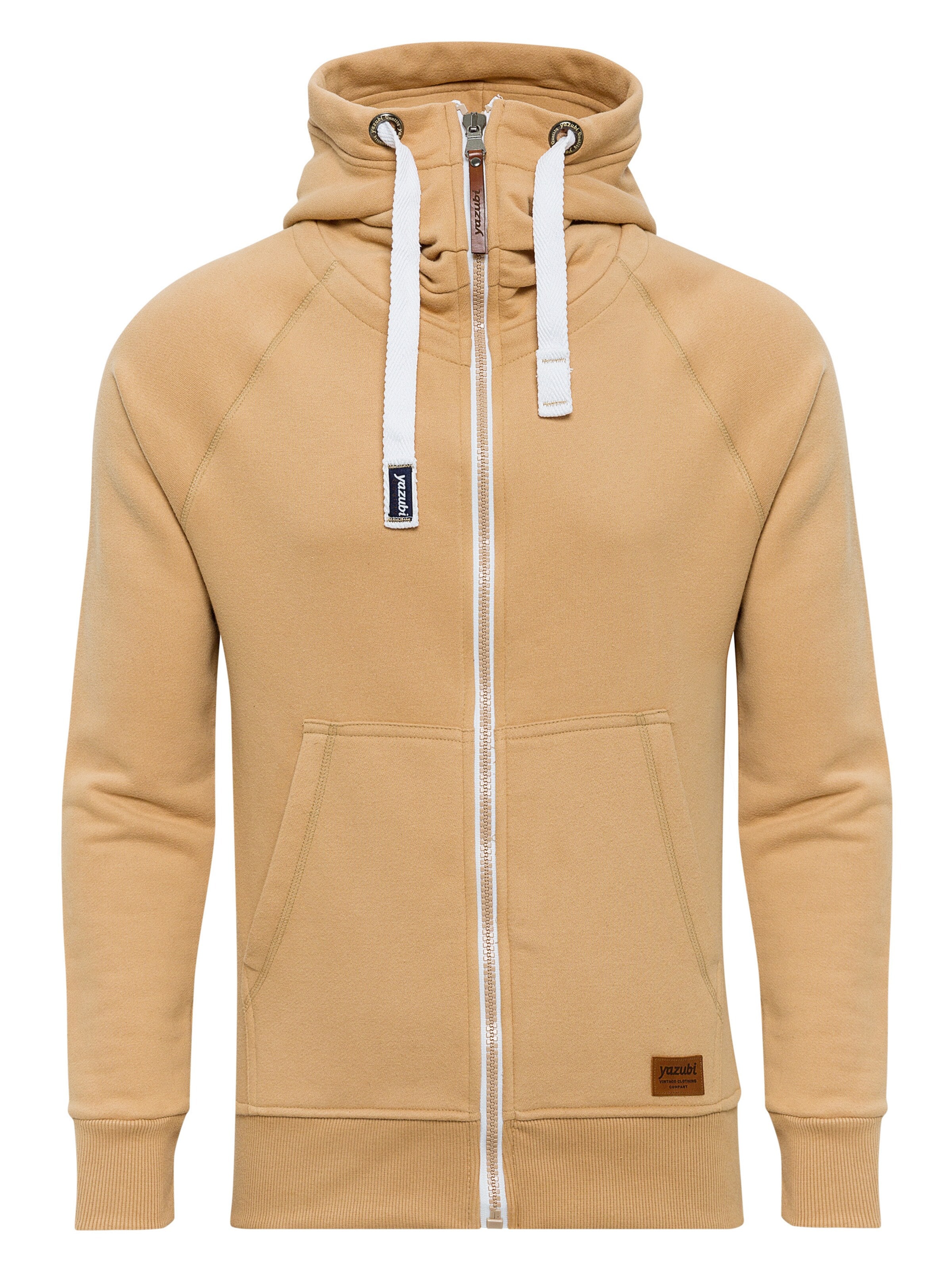 yazubi Zip-Up Hoodie 'Jacob' in Yellow: front