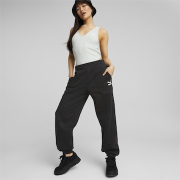 Effilé Pantalon de sport PUMA en noir