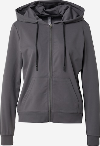 ONLY PLAY Athletic Zip-Up Hoodie 'JAMES' in Grey: front