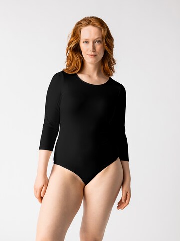 Shirtbody 'Alena' Les Lunes en noir : devant