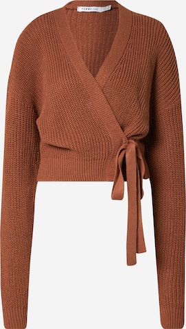 Femme Luxe Strickjacke 'Karla' in Braun: predná strana