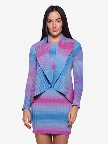Süel knitwear Knit cardigan 'Round ribbed' in Purple: front