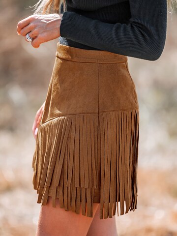 Cupshe Skirt in Brown