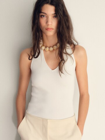MANGO Topp 'NORMA' i beige: framsida