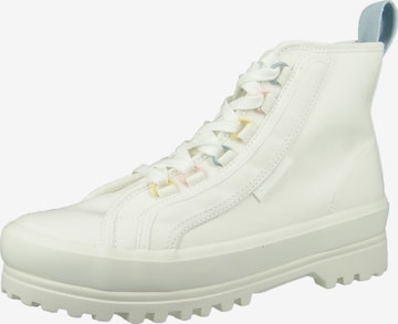 SUPERGA Veterlaarsjes 'Apina' in Wit: voorkant