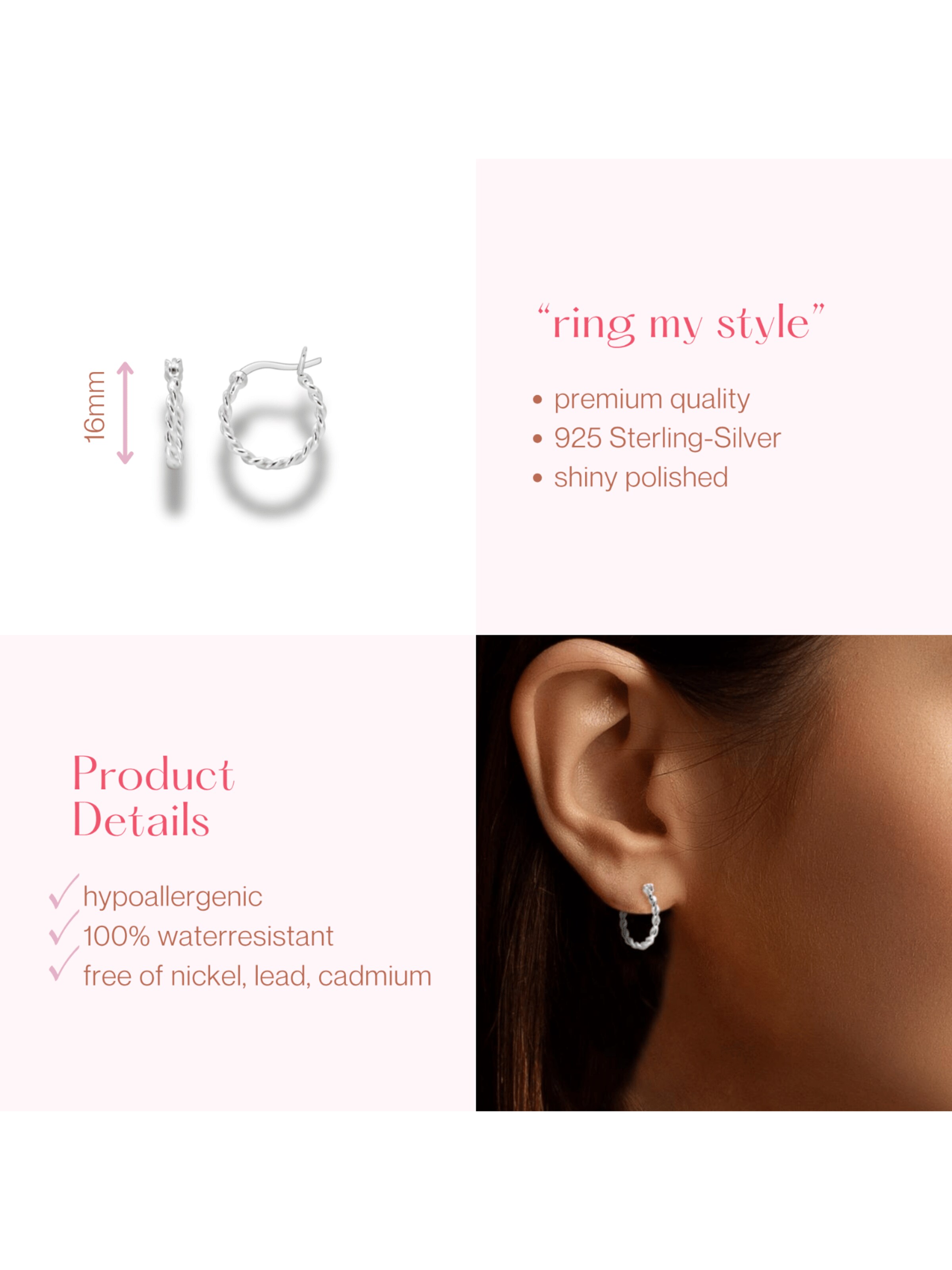 ARS-ARGENTI Earrings 'RING MY STYLE' in Silver