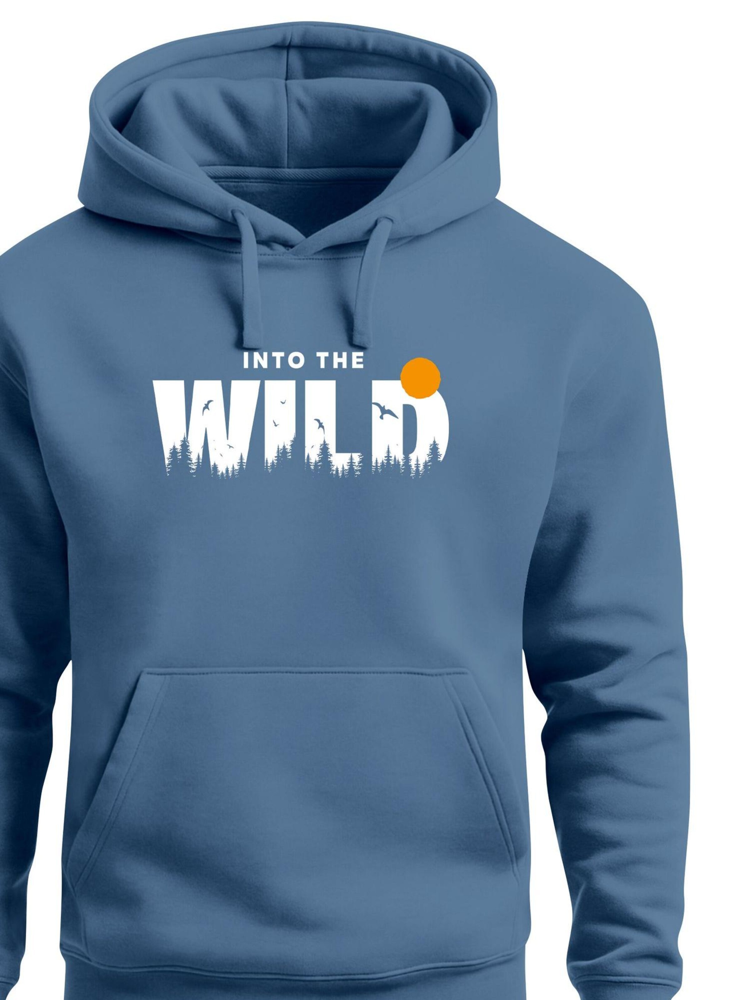 Neverless Sweatshirt 'Into the Wild'‌ in Blau