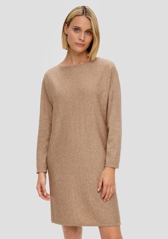 s.Oliver BLACK LABEL - Vestido de punto en beige: frente