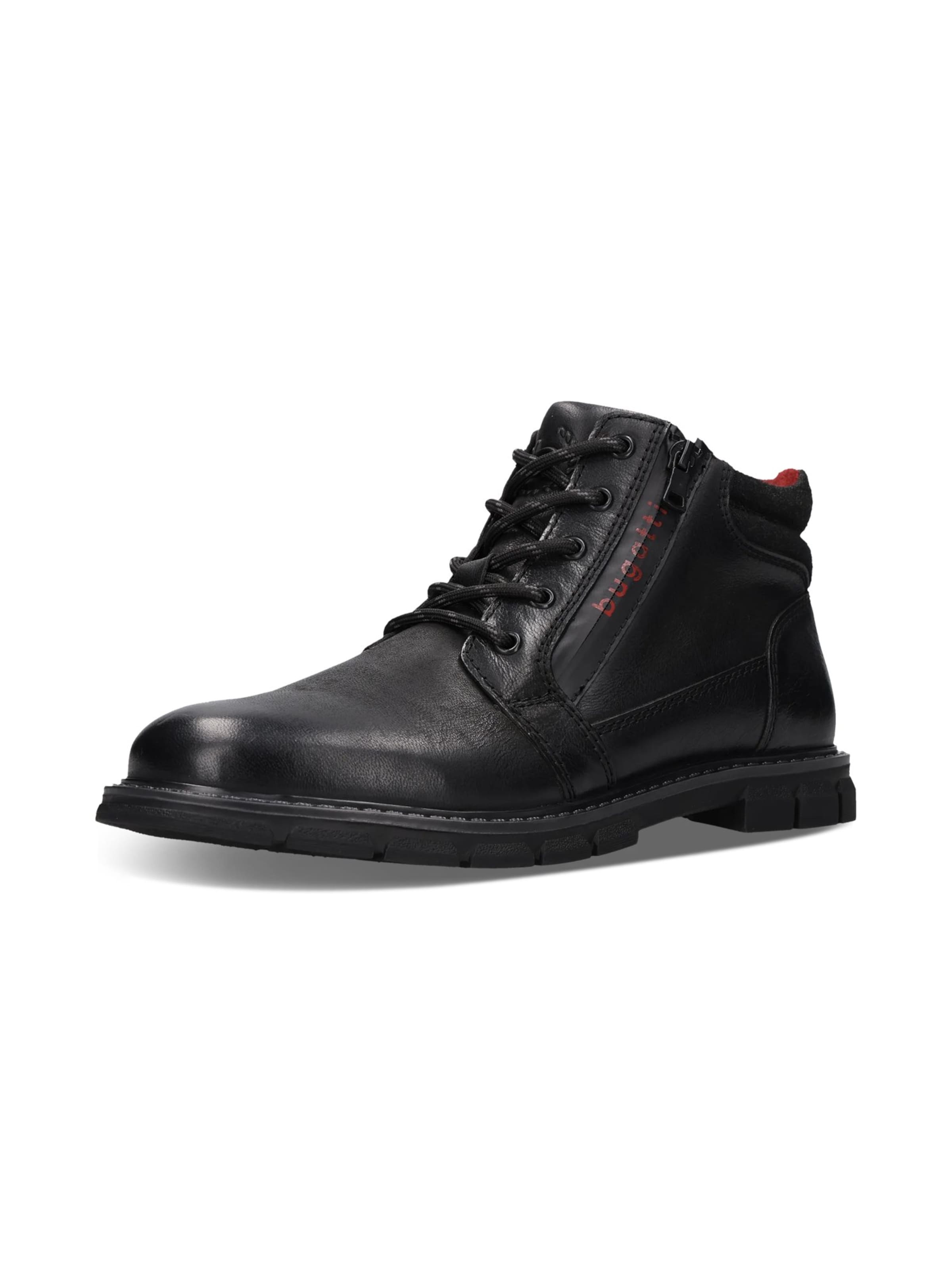 bugatti Lace-Up Boots in Black: front