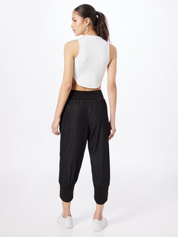 Cream Tapered Trousers in Black