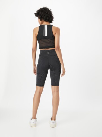 ADIDAS ORIGINALS Skinny Leggings 'Marble Print Bike' in Black