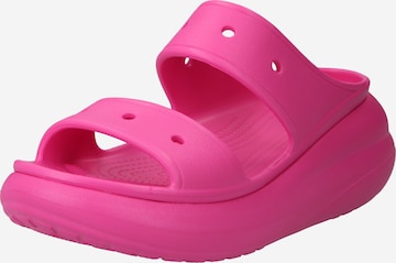 rozā Crocs Ādas čības 'Classic Crush': no priekšpuses