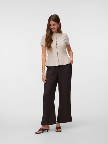 VERO MODA Wide leg Broek 'VMMelaney' in Bruin