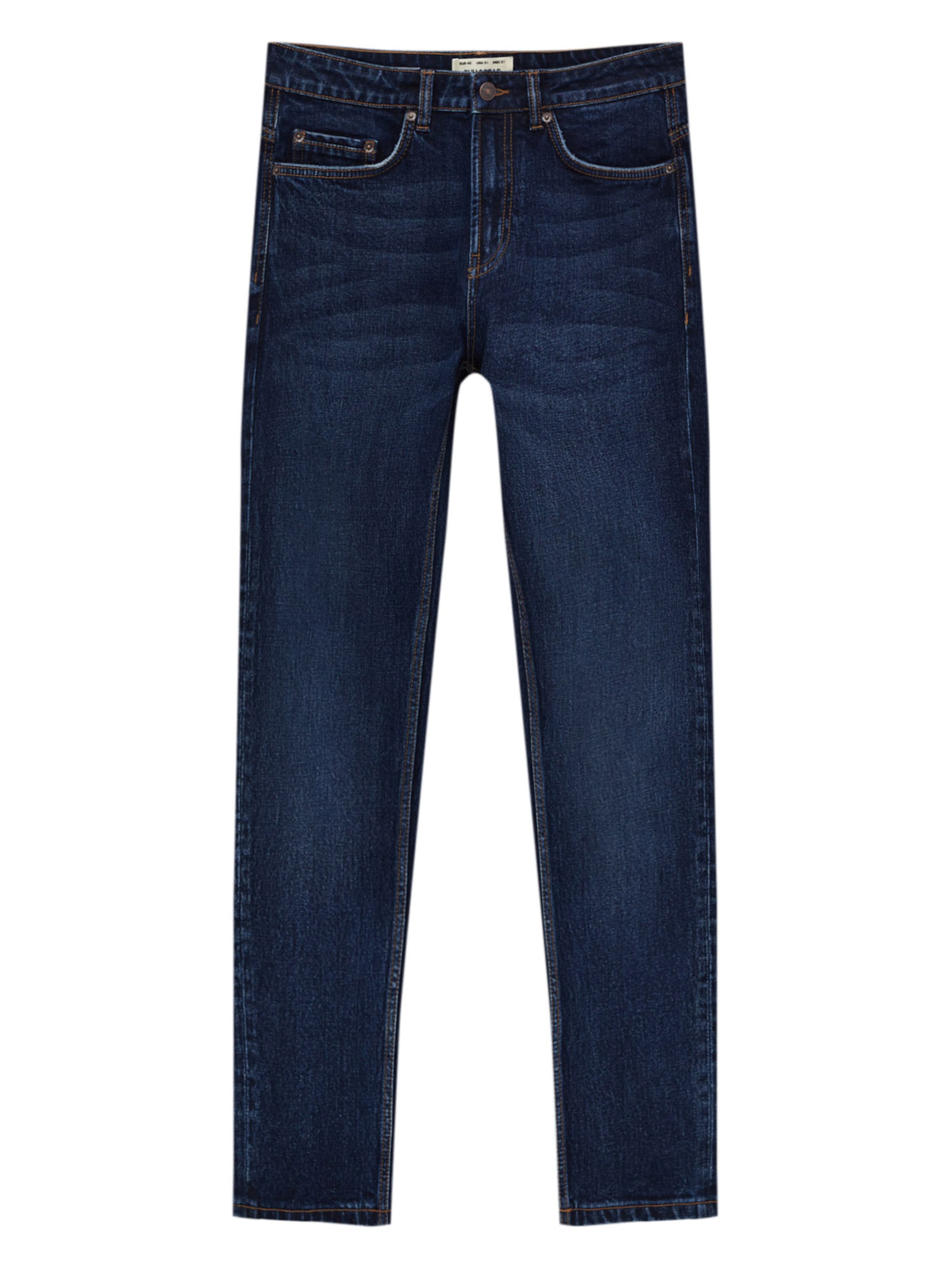 Pull&Bear Slimfit Kavbojke | modra barva: sprednja stran