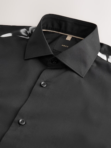 Next Regular fit Button Up Shirt in Black