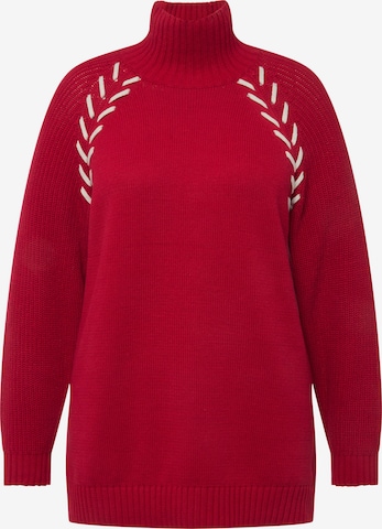 Pull-over Ulla Popken en rouge : devant