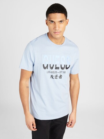 GUESS - Camiseta en azul: frente