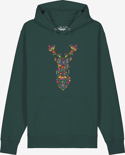 Watapparel Sweatshirt 'Floral Deer' in XXL in azur / gelb / tanne / orange, Produktansicht