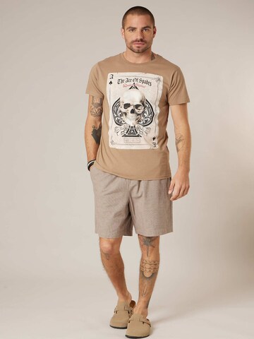 T-Shirt 'Ace' Deeluxe en marron